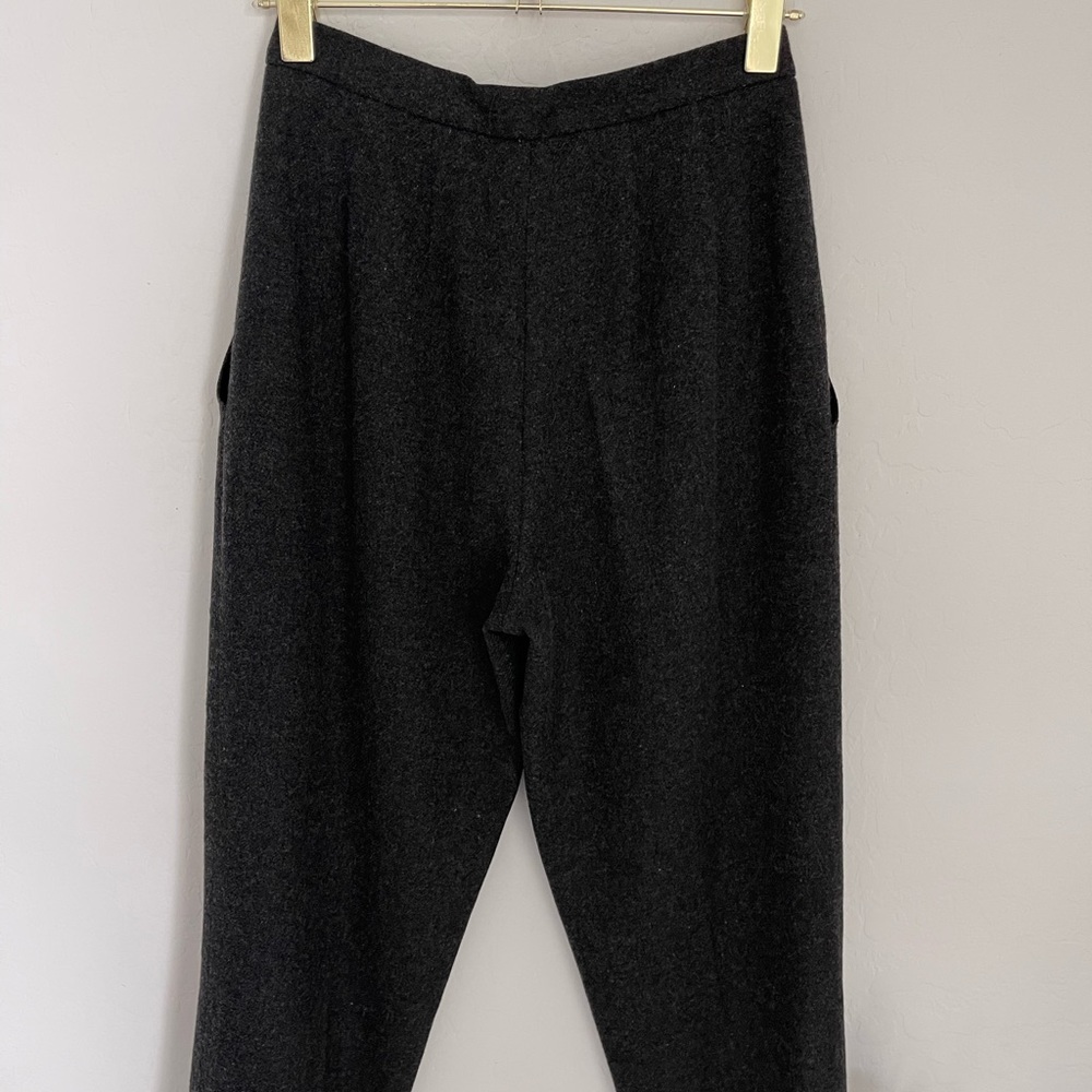 DONNA KARAN NEW YORK High Waist Pintuck 100% Cashmere Pants Size 6 - Picture 2 of 9
